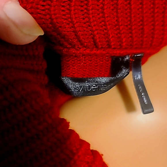 Daisy Fuentes Sangria Cowl Neck Knitted Sweater - Picture 4 of 10